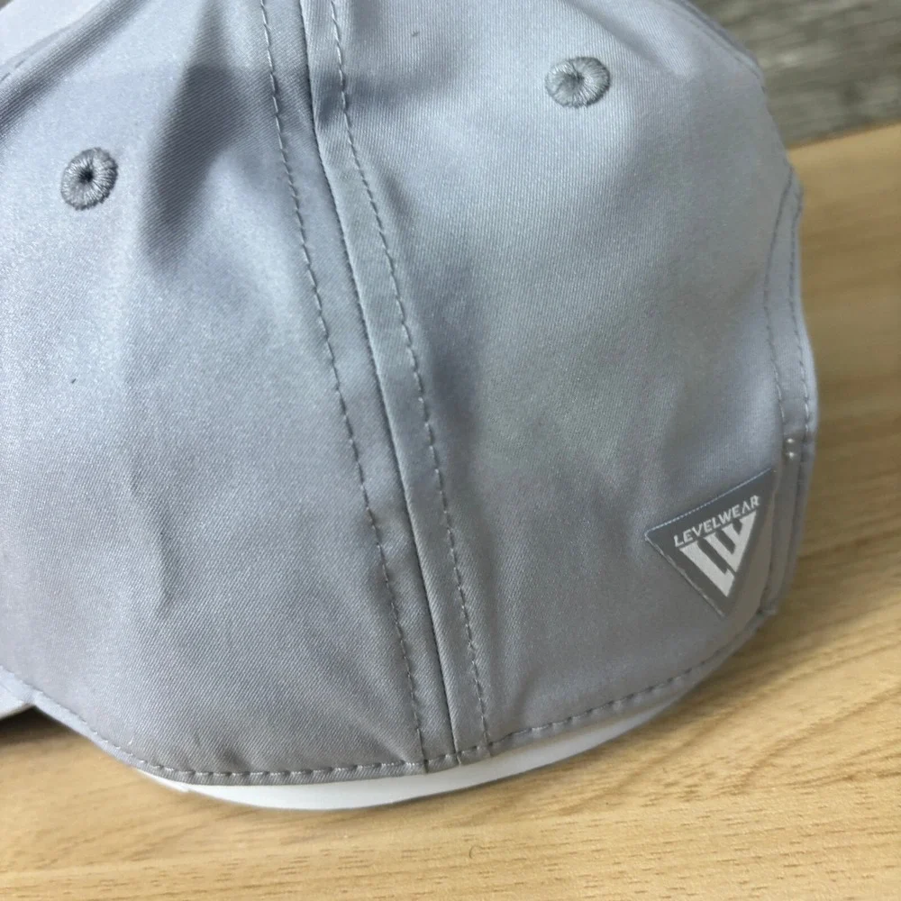 3M Open Hat Cap Strap Back Gray Levelwear Performance Golf Minnesota‎